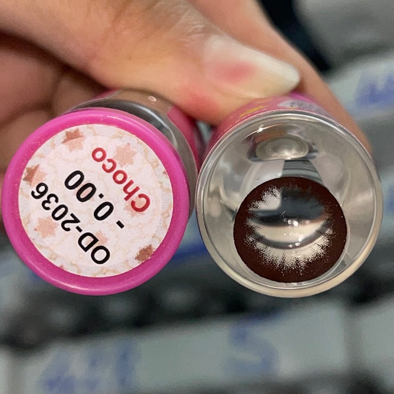 Lens Mắt, Kính Áp Tròng Màu BLACK + CHOCO KHÔNG CẬN Size S, M, L
