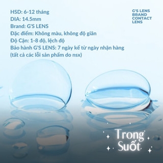 Kính áp tròng 6 tháng TRONG SUỐT không màu tự nhiên không giãn tròng GTRENDY - MC38