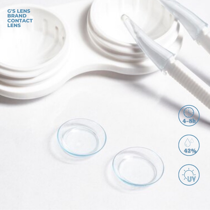 Lens Trong Suốt Cao Cấp G'S LENS 1 Đến 8 Độ Có Bán Lệch Độ
