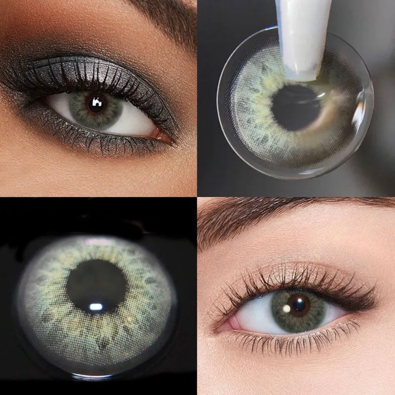 Kính áp tròng 6 tháng XIRIA GREEN màu xanh lá sáng tây giãn tròng nhỏ GTRENDY - MC38