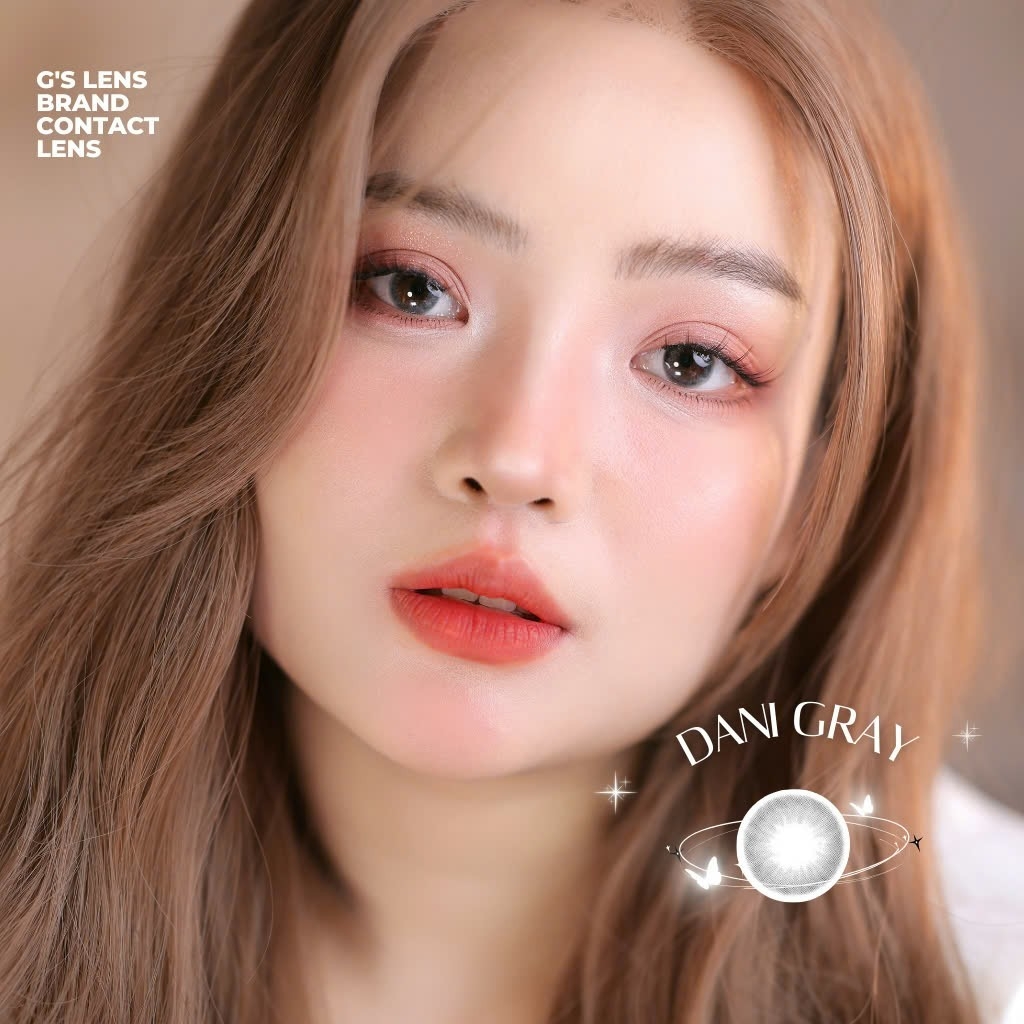 Kính áp tròng 6 tháng DANI GRAY màu xám tự nhiên giãn tròng nhỏ GTRENDY - MC38