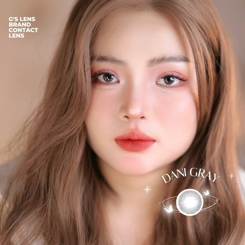 Kính áp tròng 6 tháng DANI GRAY màu xám tự nhiên giãn tròng nhỏ GTRENDY - MC38