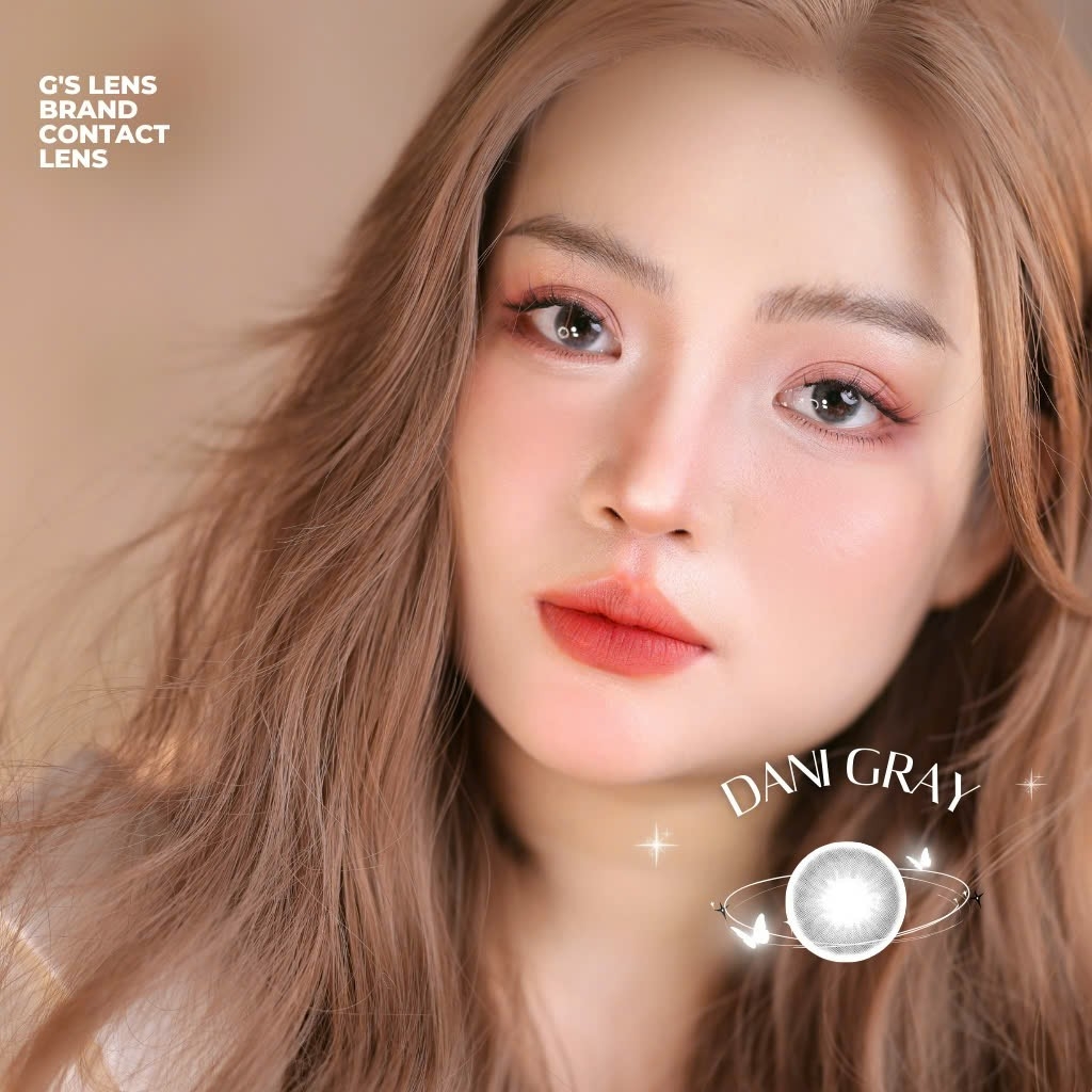 Kính áp tròng 6 tháng DANI GRAY màu xám tự nhiên giãn tròng nhỏ GTRENDY - MC38