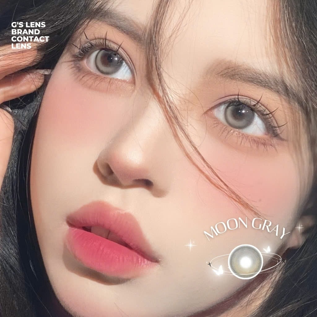 Kính áp tròng 6 tháng MOON GRAY màu xám sáng tây giãn tròng nhỏ GTRENDY - MC38