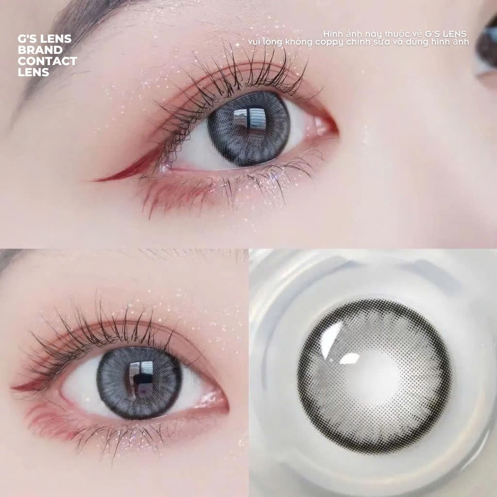 Kính áp tròng 6 tháng DAYANE GRAY màu xám sáng tây giãn tròng nhỏ GTRENDY - MC38