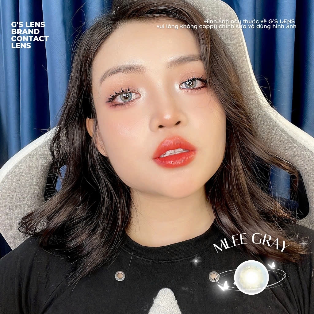 Kính áp tròng 6 tháng MLEE GRAY màu xám sáng tây giãn tròng nhỏ GTRENDY - MC38