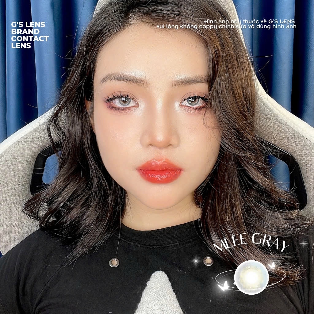 Kính áp tròng 6 tháng MLEE GRAY màu xám sáng tây giãn tròng nhỏ GTRENDY - MC38