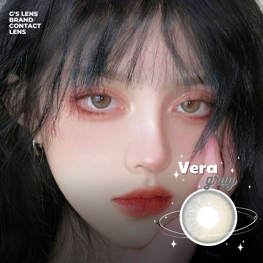 Kính áp tròng 6 tháng VERA GRAY màu xám tự nhiên không giãn tròng GTRENDY - MC38