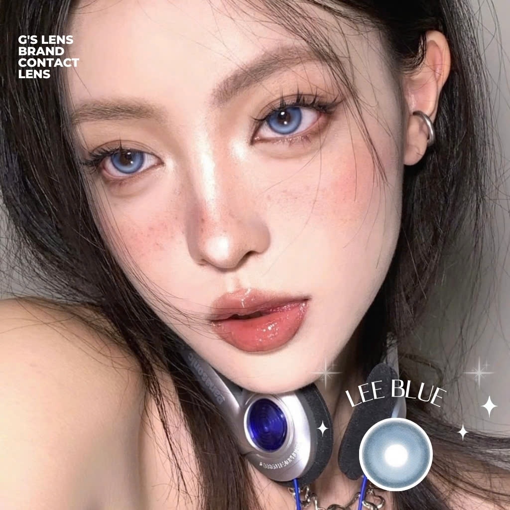 Kính áp tròng 6 tháng LEE BLUE màu xanh dương sáng tây giãn tròng vừa GTRENDY - MCK1
