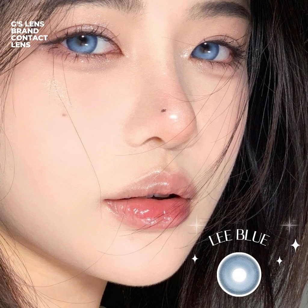 Kính áp tròng 6 tháng LEE BLUE màu xanh dương sáng tây giãn tròng vừa GTRENDY - MCK1