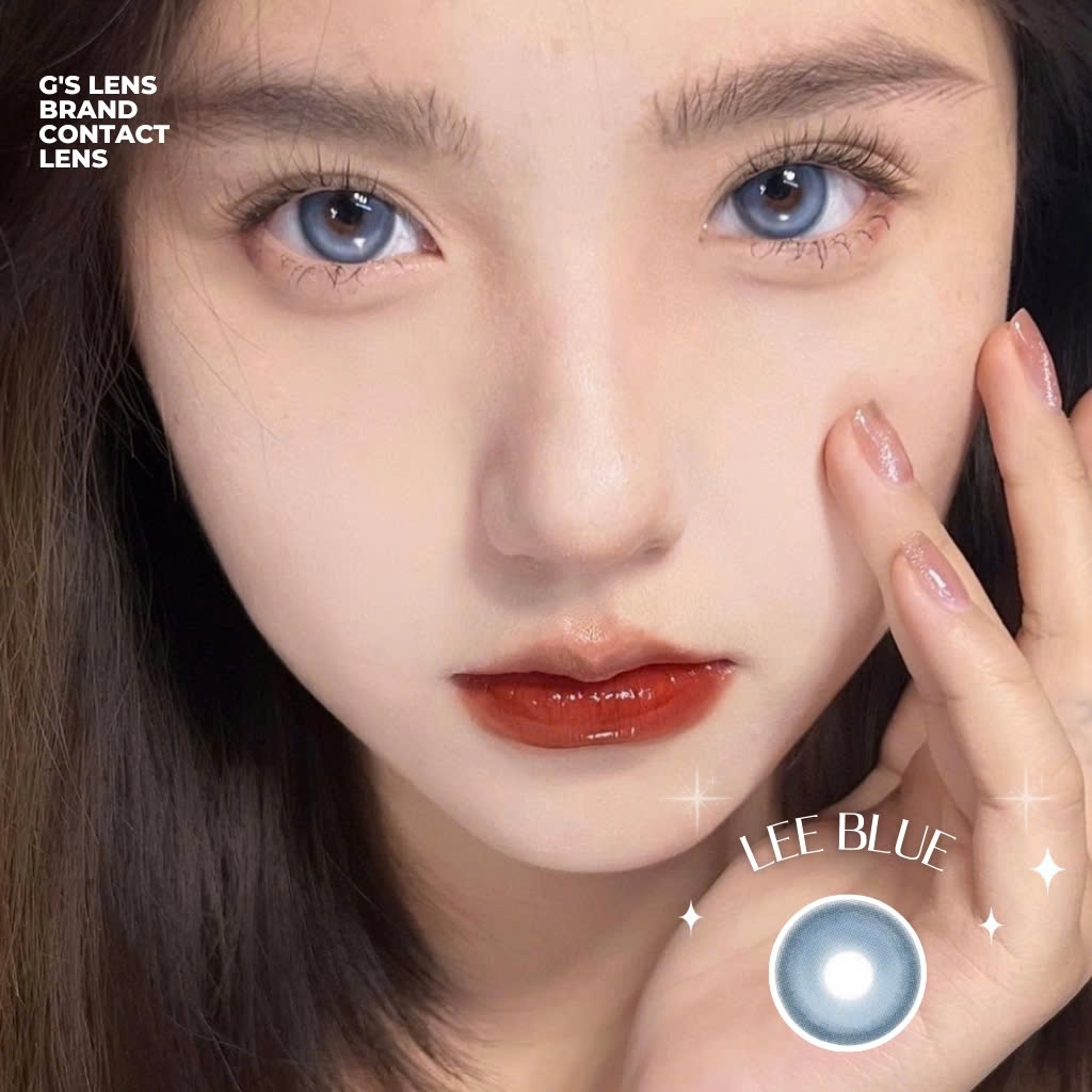 Kính áp tròng 6 tháng LEE BLUE màu xanh dương sáng tây giãn tròng vừa GTRENDY - MCK1