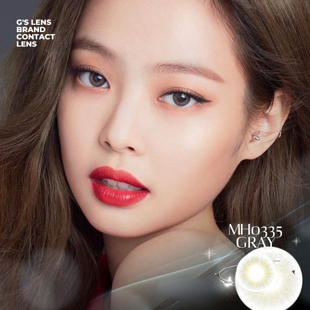 Kính áp tròng 6 tháng MH0335 GRAY màu xám sáng tây không giãn tròng GTRENDY - MC38