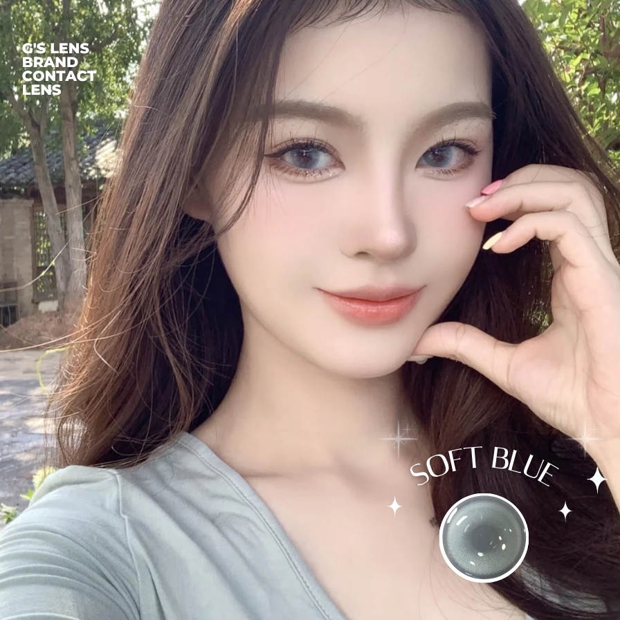 Kính áp tròng 6 tháng SOFT BLUE màu xanh sáng tây giãn tròng nhỏ GTRENDY - MCK1