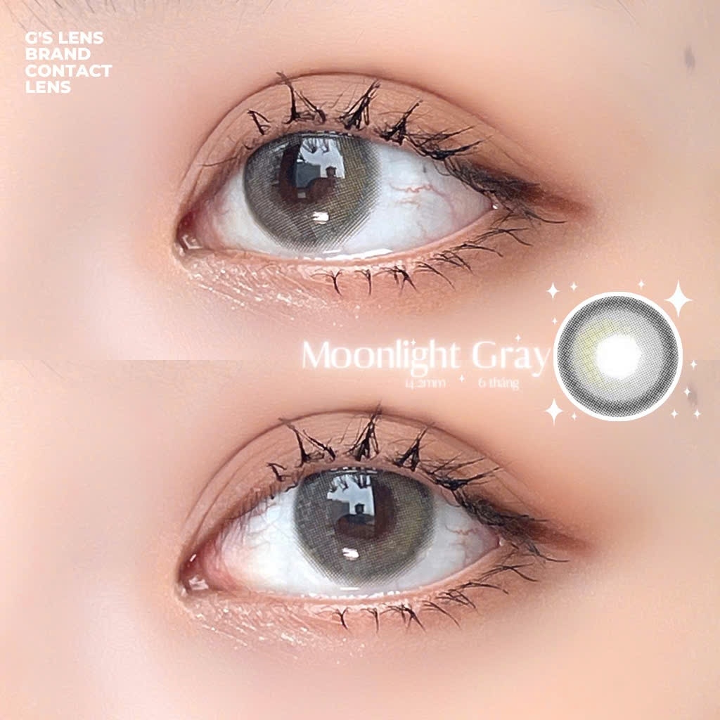 Kính áp tròng 6 tháng SN0020 GRAY màu xám sáng tây giãn tròng nhỏ GTRENDY - MC38