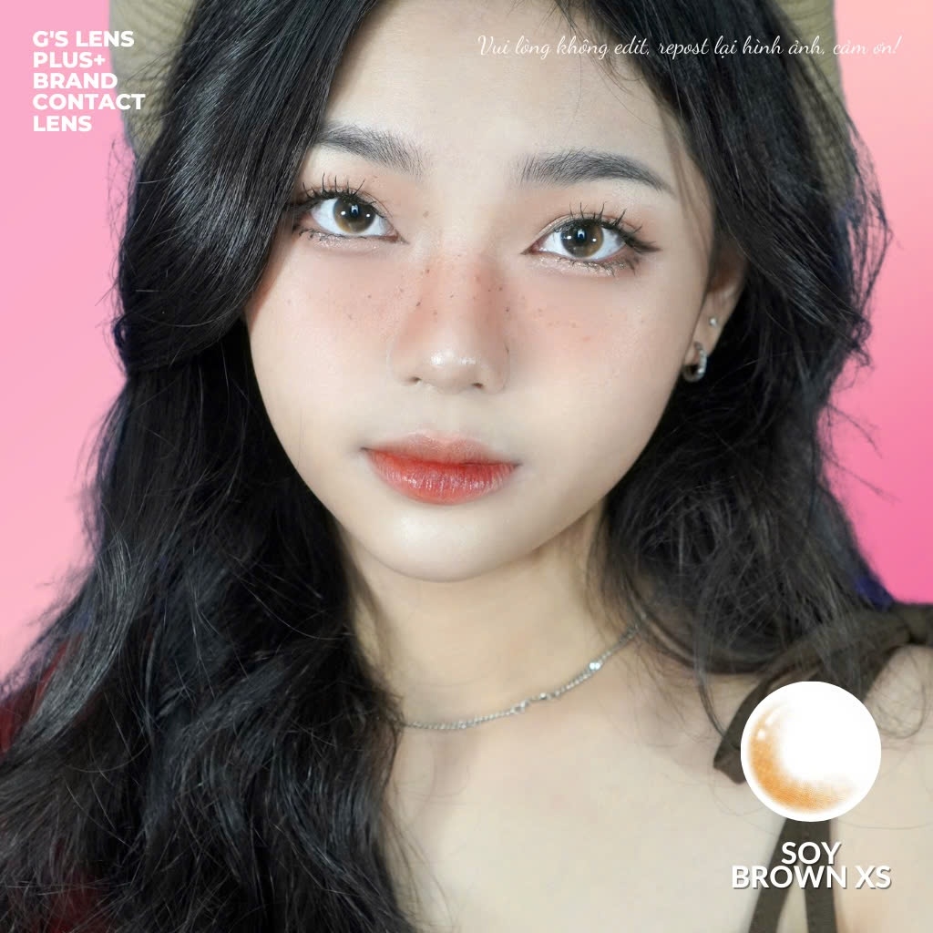 Kính áp tròng 6 tháng SOY BROWN màu nâu tự nhiên không giãn tròng