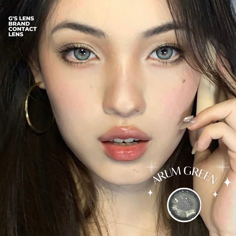 Kính áp tròng 6 tháng ARUM GREEN màu xanh lá tây sáng giãn tròng vừa GTRENDY - MC40