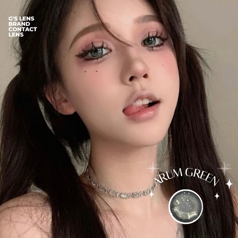 Kính áp tròng 6 tháng ARUM GREEN màu xanh lá tây sáng giãn tròng vừa GTRENDY - MC40