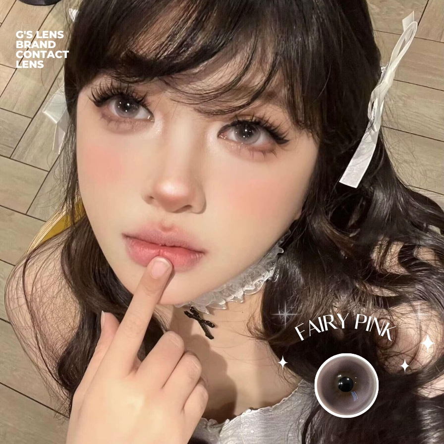 Kính áp tròng 6 tháng FAIRY PINK màu hồng ngọc sáng tây giãn tròng vừa GTRENDY - MC38