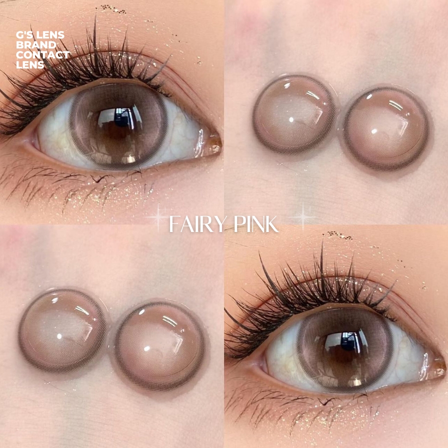 Kính áp tròng 6 tháng FAIRY PINK màu hồng ngọc sáng tây giãn tròng vừa GTRENDY - MC38