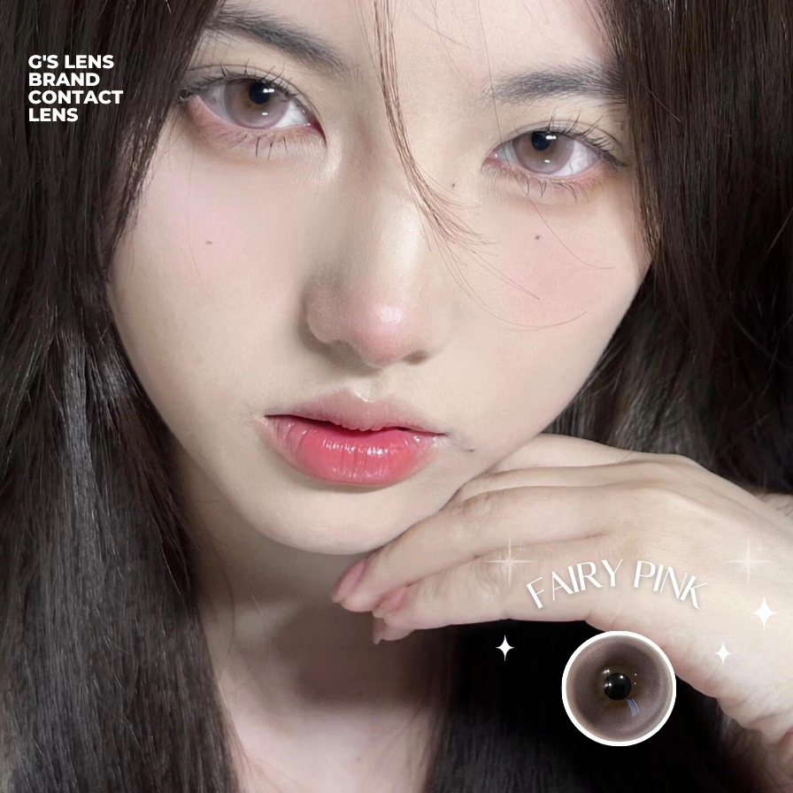 Kính áp tròng 6 tháng FAIRY PINK màu hồng ngọc sáng tây giãn tròng vừa GTRENDY - MC38
