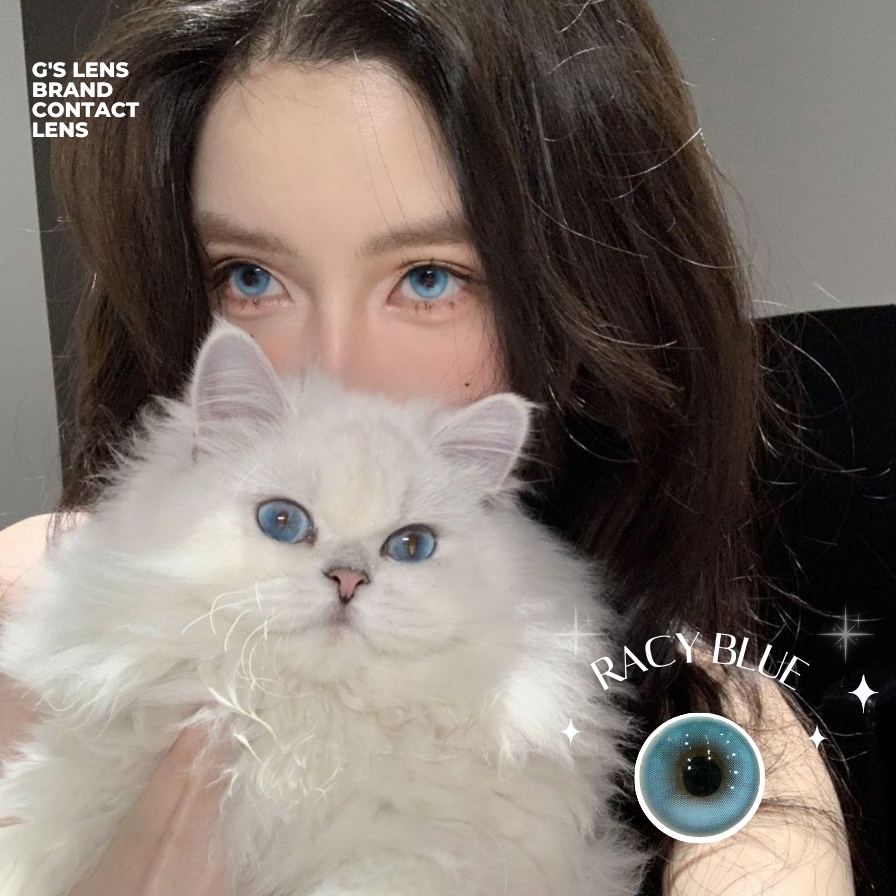 Kính áp tròng 6 tháng RACY BLUE màu xanh sáng tây giãn tròng nhỏ GTRENDY - MC38
