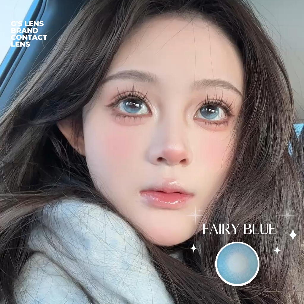 Kính áp tròng 6 tháng FAIRY BLUE màu xanh dương sáng tây giãn tròng vừa GTRENDY - MC38