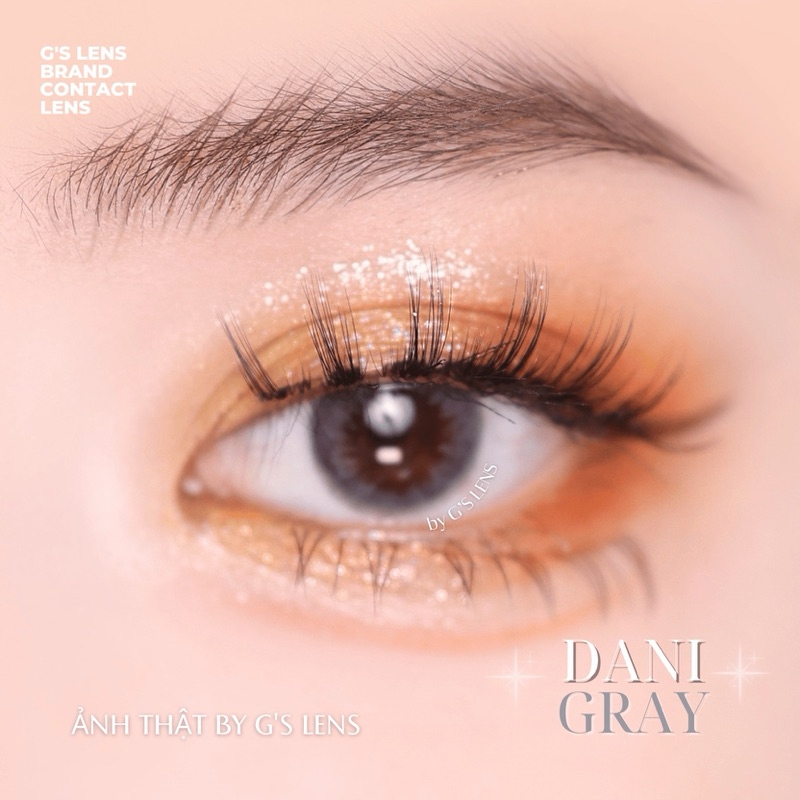 Kính áp tròng 6 tháng DANI GRAY màu xám tự nhiên giãn tròng nhỏ GTRENDY - MC38