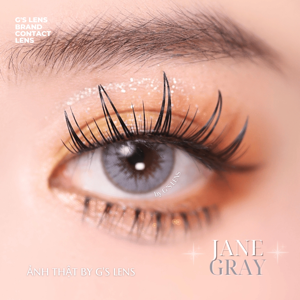 Kính áp tròng 6 tháng JANE GRAY màu xám sáng tây giãn tròng nhỏ GTRENDY - MC38