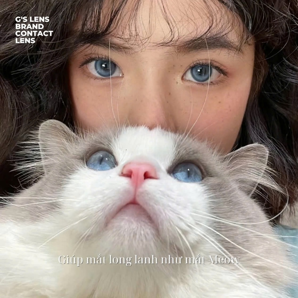Kính áp tròng 6 tháng MOONLIGHT BLUE màu xanh sáng tây giãn tròng nhỏ GTRENDY - MC38