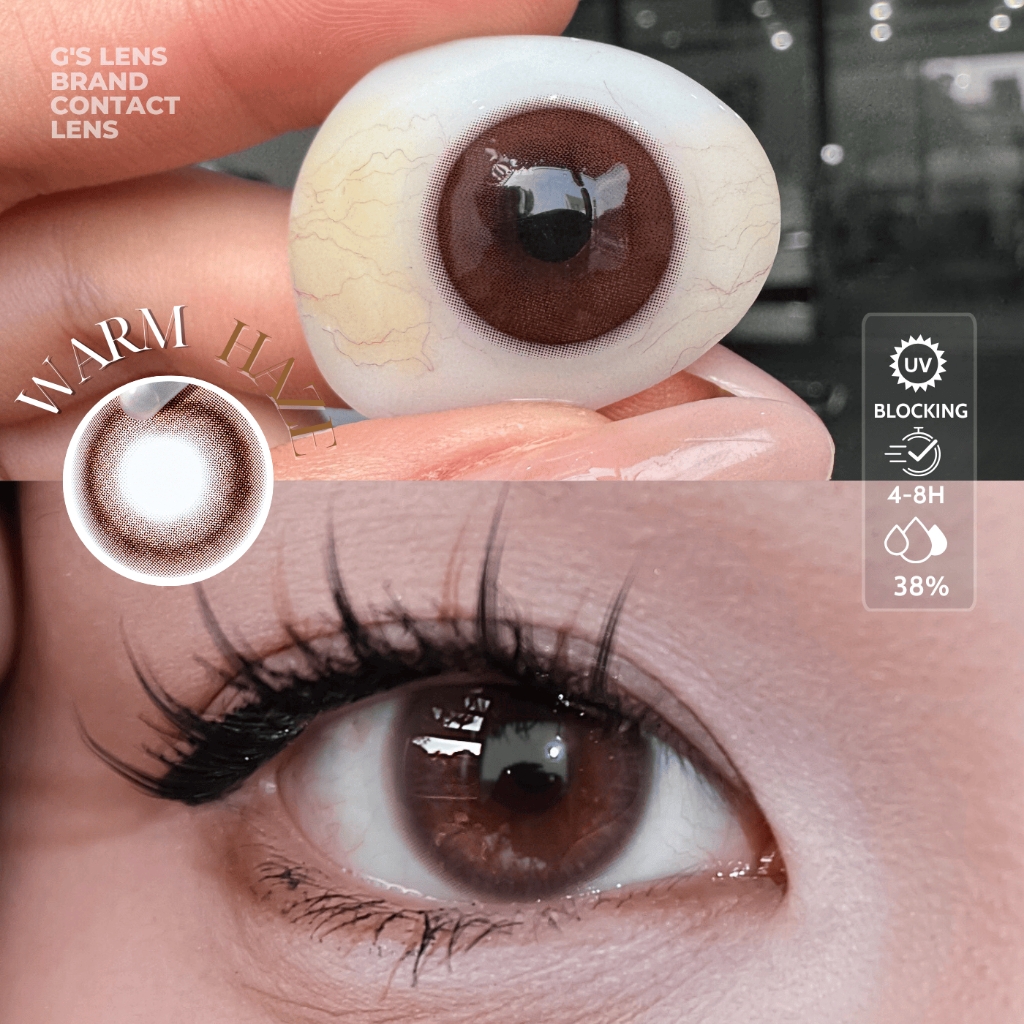 Kính áp tròng 6 tháng WARM HAZE màu choco tự nhiên giãn tròng nhỏ GTRENDY - MCK1