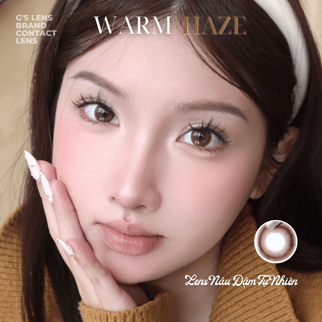 Kính áp tròng 6 tháng WARM HAZE màu choco tự nhiên giãn tròng nhỏ GTRENDY - MCK1