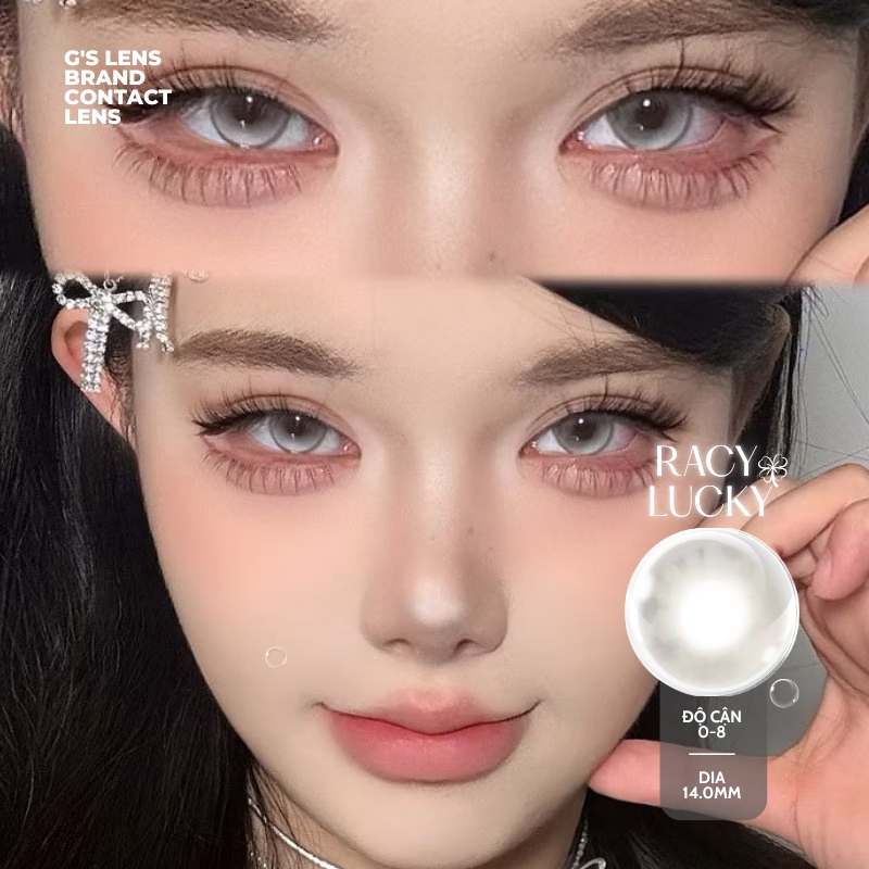 Kính áp tròng 6 tháng RACY GRAY màu xám sáng tây giãn tròng nhỏ GTRENDY - MC38