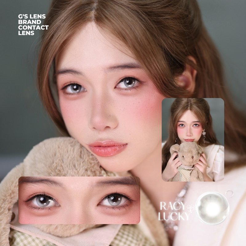 Kính áp tròng 6 tháng RACY GRAY màu xám sáng tây giãn tròng nhỏ GTRENDY - MC38