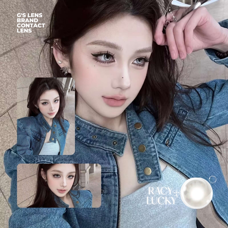 Kính áp tròng 6 tháng RACY GRAY màu xám sáng tây giãn tròng nhỏ GTRENDY - MC38