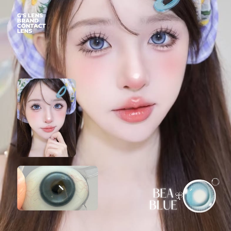 Kính áp tròng 6 tháng BEA BLUE màu xanh dương sáng tây giãn tròng nhỏ GTRENDY - MC38