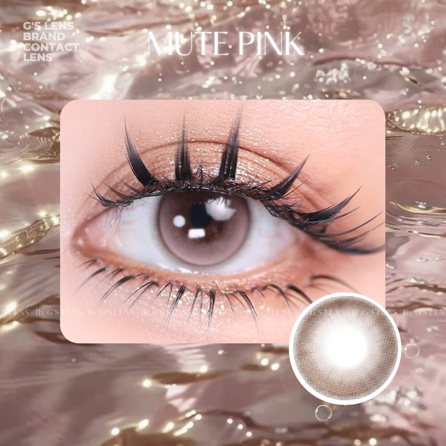 Kính áp tròng 6 tháng MUTE PINK màu hồng tự nhiên giãn tròng nhỏ GTRENDY - MCK1