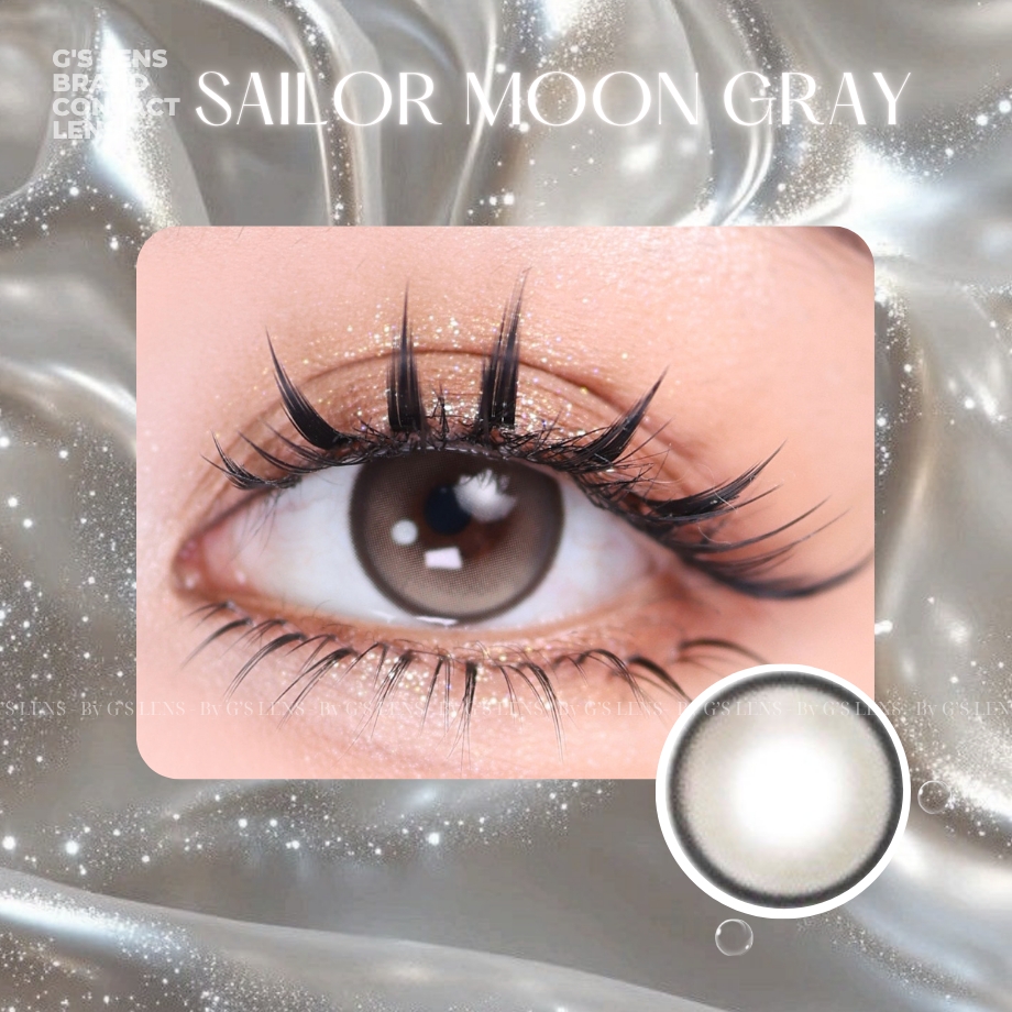 Kính áp tròng 6 tháng SAILOR MOON màu xám nâu sáng tây giãn tròng vừa GTRENDY - MC38