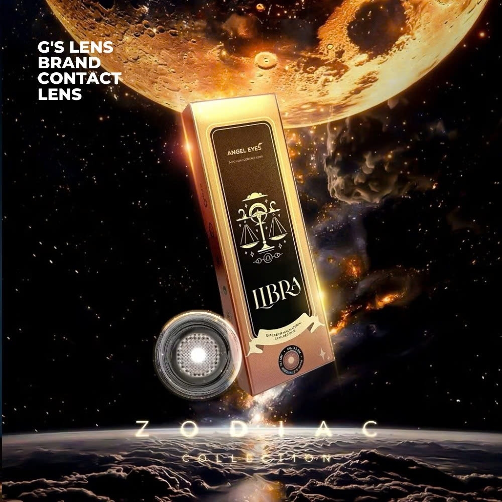 Kính áp tròng 1 ngày LIBRA màu nâu tự nhiên giãn tròng nhỏ ANGEL EYES