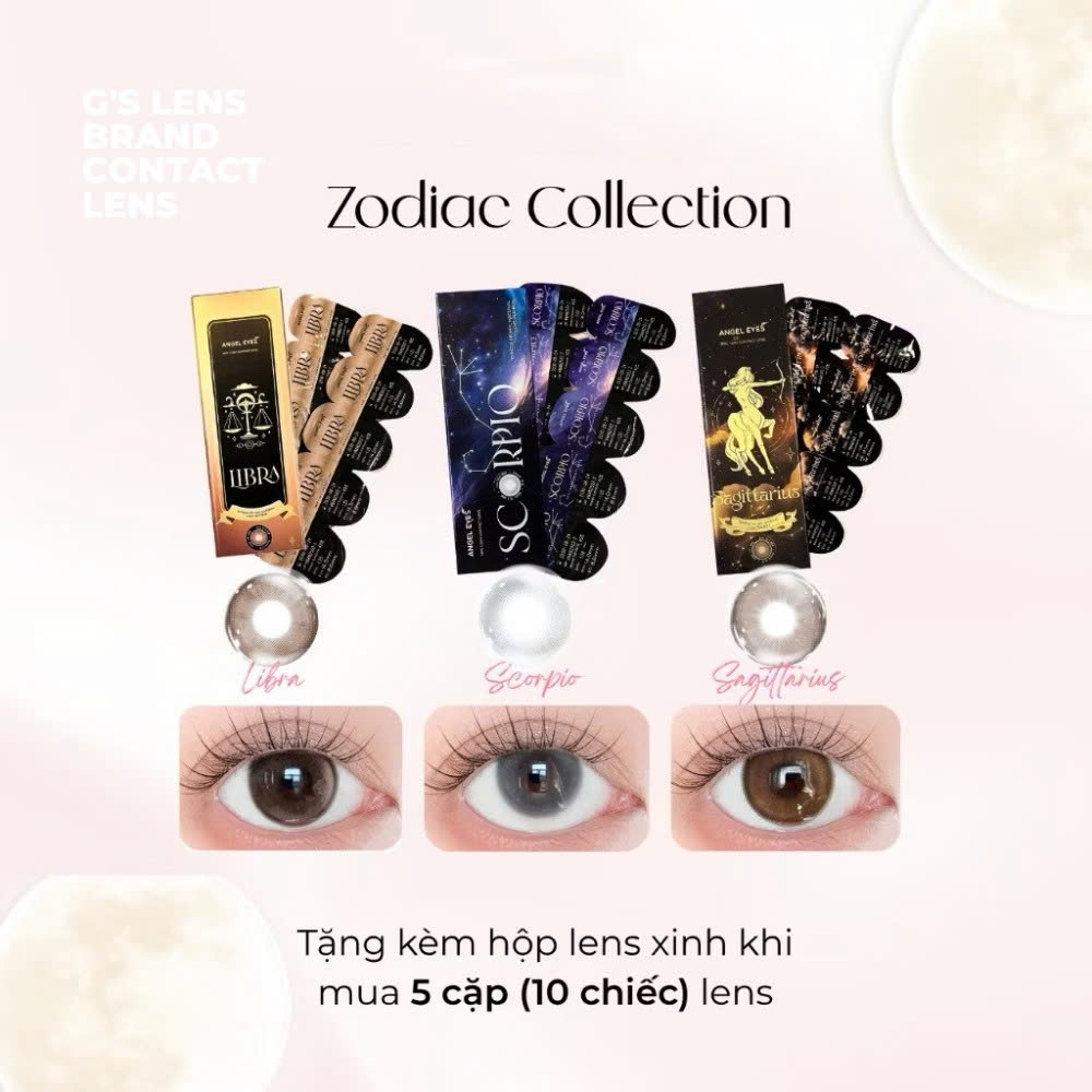 Kính áp tròng 1 ngày SCORPIO màu xám sáng tây giãn tròng nhỏ ANGEL EYES