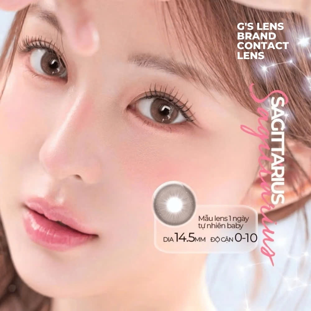 Kính áp tròng 1 ngày SAGITTARIUS màu nâu tự nhiên giãn tròng nhỏ ANGEL EYES