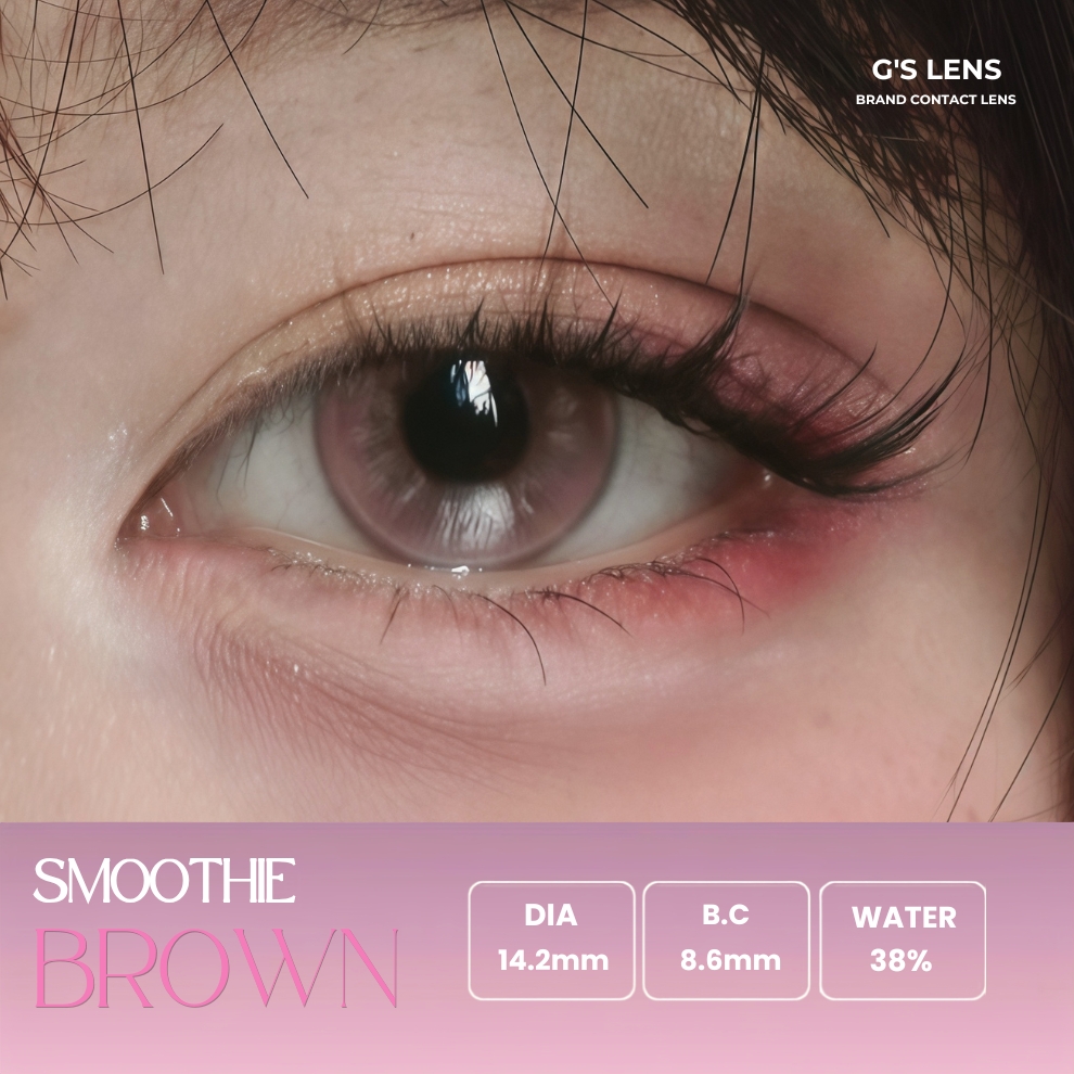 Kính áp tròng 6 tháng SMOOTHIE BROWN màu nâu sáng tây giãn tròng nhỏ GTRENDY - MCK1