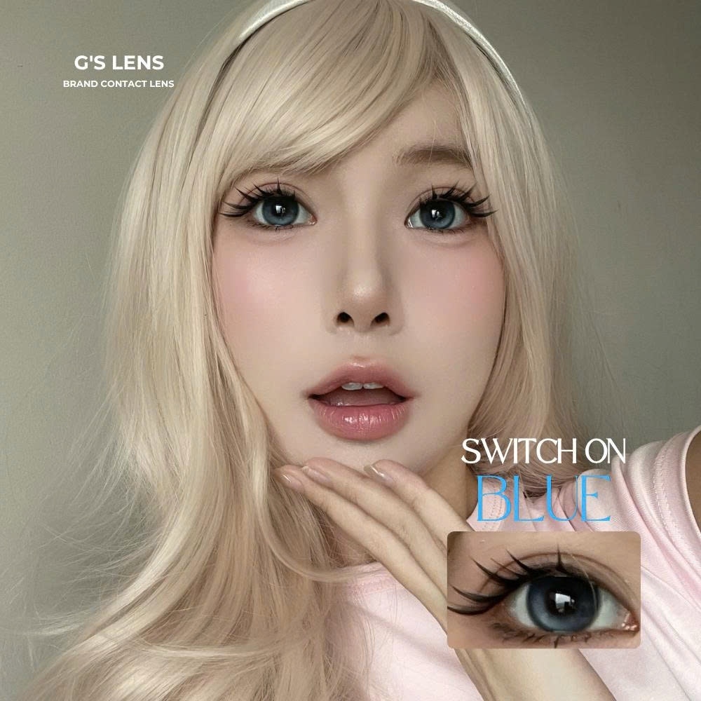 Kính áp tròng 6 tháng SWITCH ON BLUE màu xanh sáng tây giãn tròng nhỏ GTRENDY - MCK1