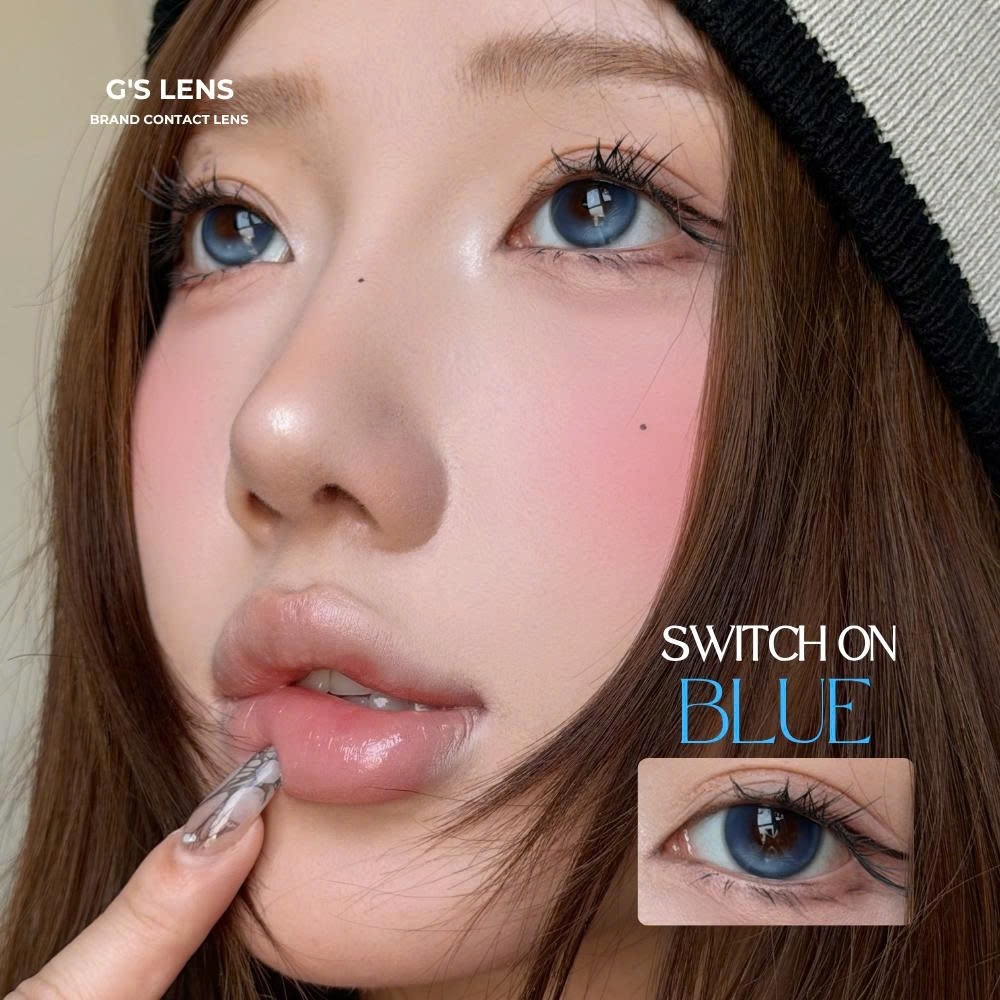 Kính áp tròng 6 tháng SWITCH ON BLUE màu xanh sáng tây giãn tròng nhỏ GTRENDY - MCK1