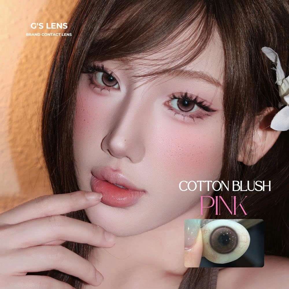 Kính áp tròng 6 tháng COTTON BLUSH PINK màu hồng tự nhiên giãn tròng nhỏ GTRENDY - MCK1