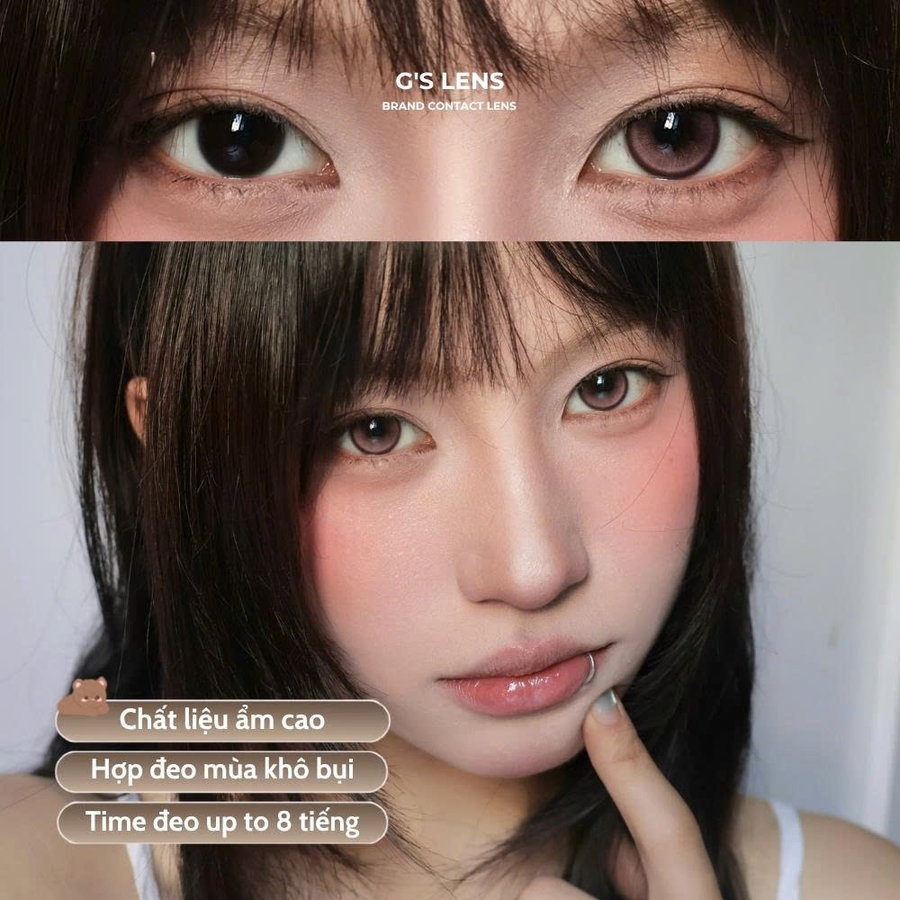 Kính áp tròng 6 tháng COTTON BLUSH PINK màu hồng tự nhiên giãn tròng nhỏ GTRENDY - MCK1