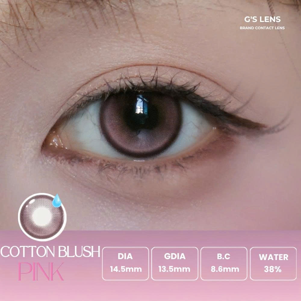 Kính áp tròng 6 tháng COTTON BLUSH PINK màu hồng tự nhiên giãn tròng nhỏ GTRENDY - MCK1