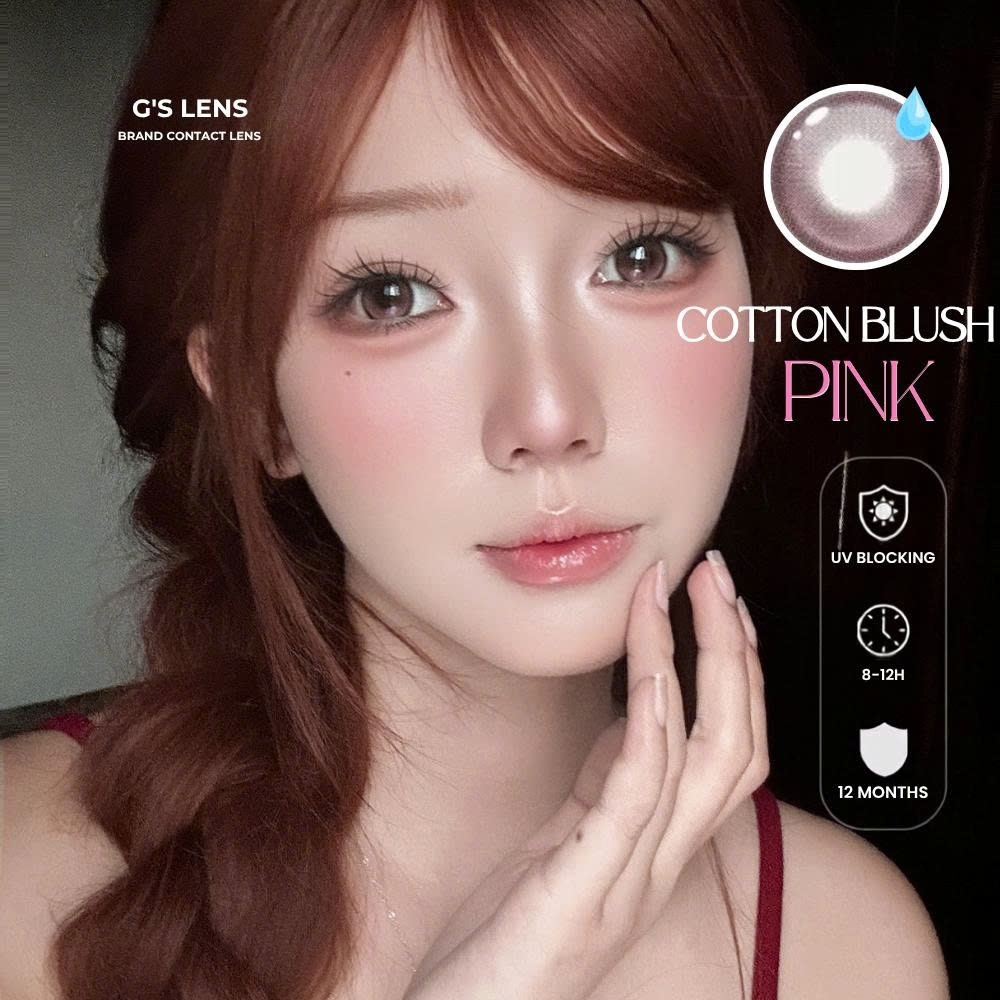 Kính áp tròng 6 tháng COTTON BLUSH PINK màu hồng tự nhiên giãn tròng nhỏ GTRENDY - MCK1