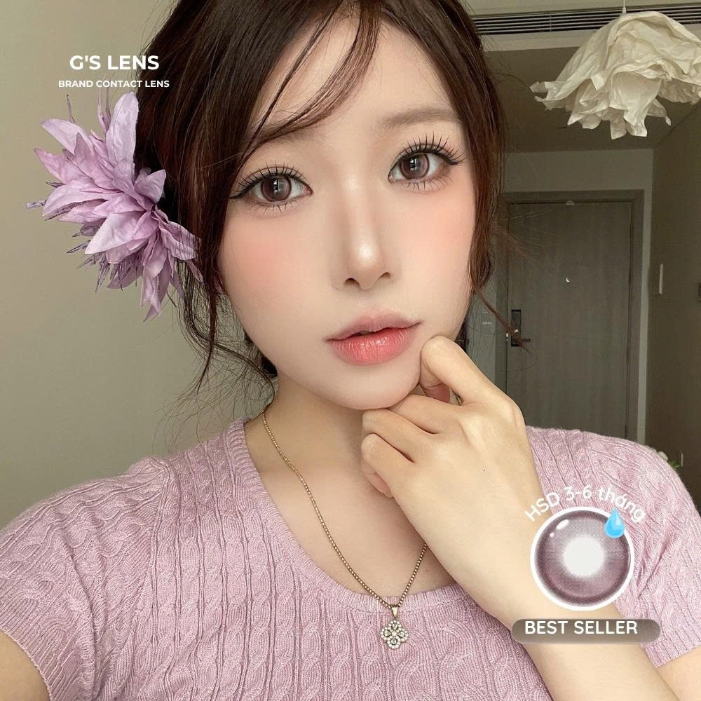Kính áp tròng 6 tháng COTTON BLUSH PINK màu hồng tự nhiên giãn tròng nhỏ GTRENDY - MCK1