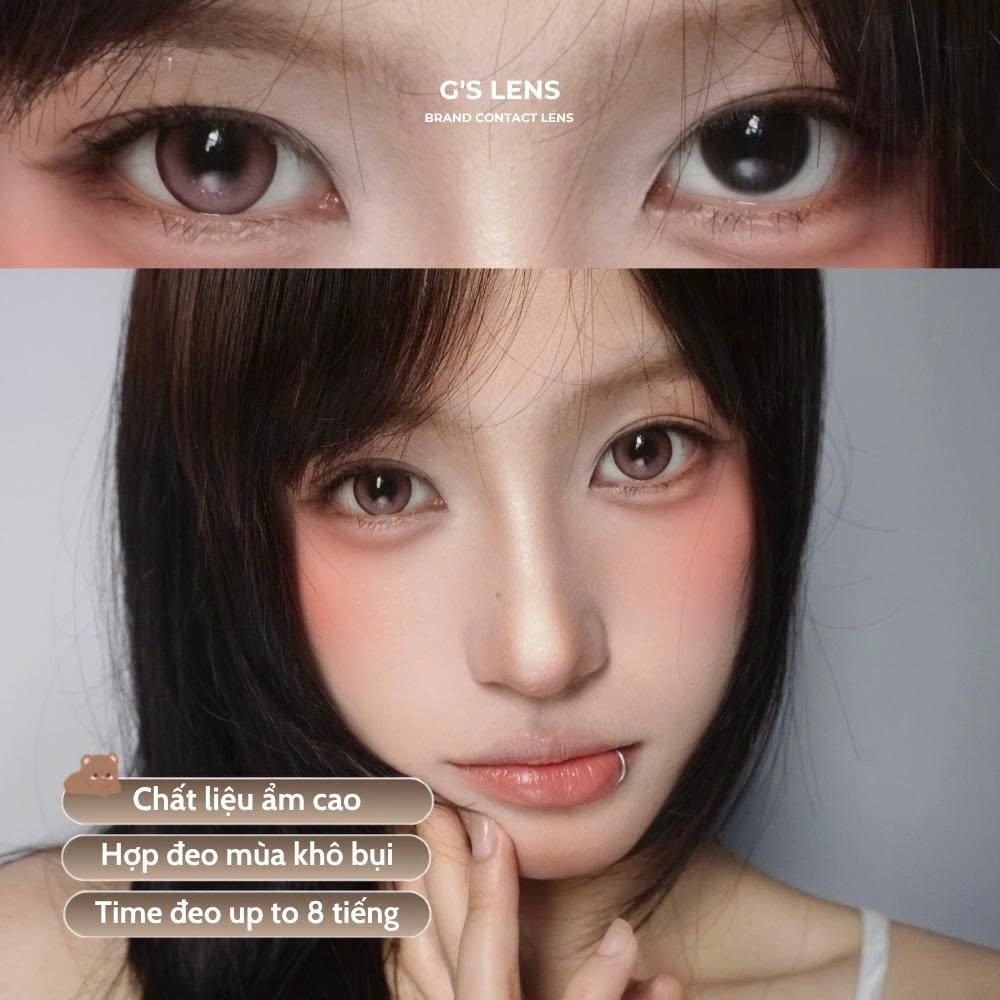 Kính áp tròng 6 tháng MILK TEA PINK màu hồng sáng tây giãn tròng vừa GTRENDY - MCK1