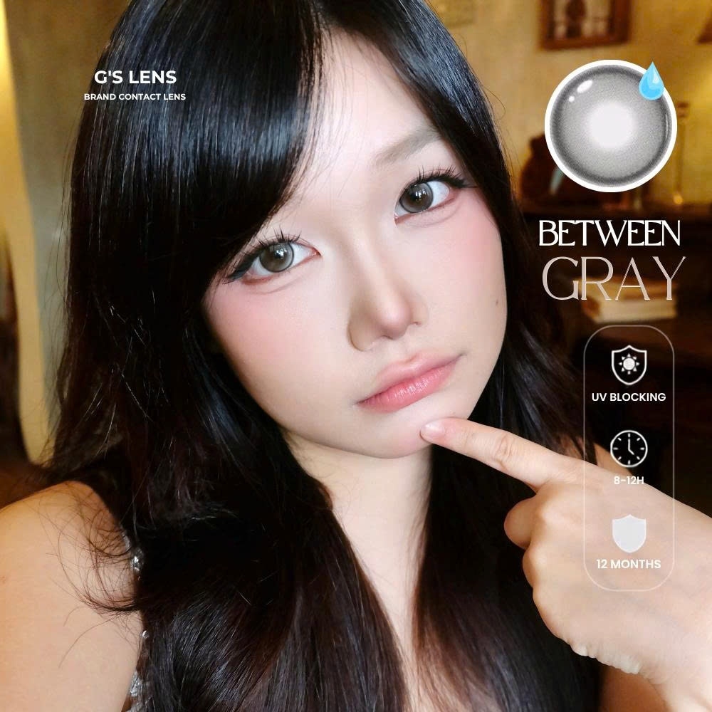 Kính áp tròng 6 tháng BETWEEN GRAY màu xám tự nhiên giãn tròng nhỏ GTRENDY - MCK1